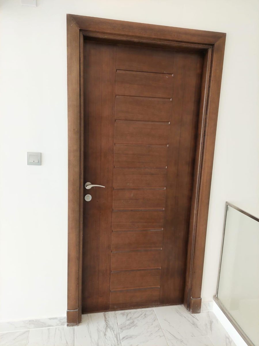 Interior door finishing