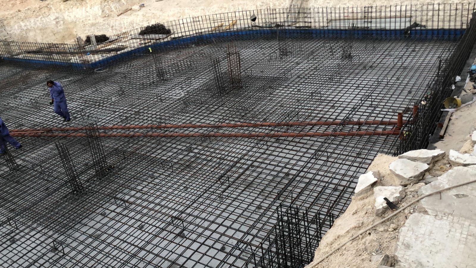 Raft foundation reinforcement