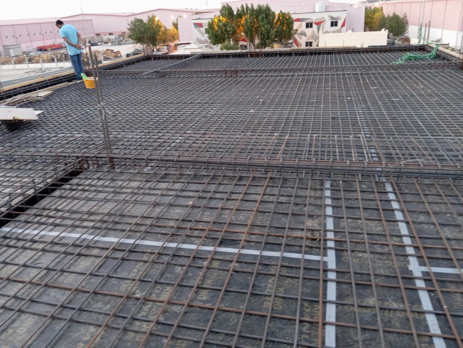Slab steel fixing