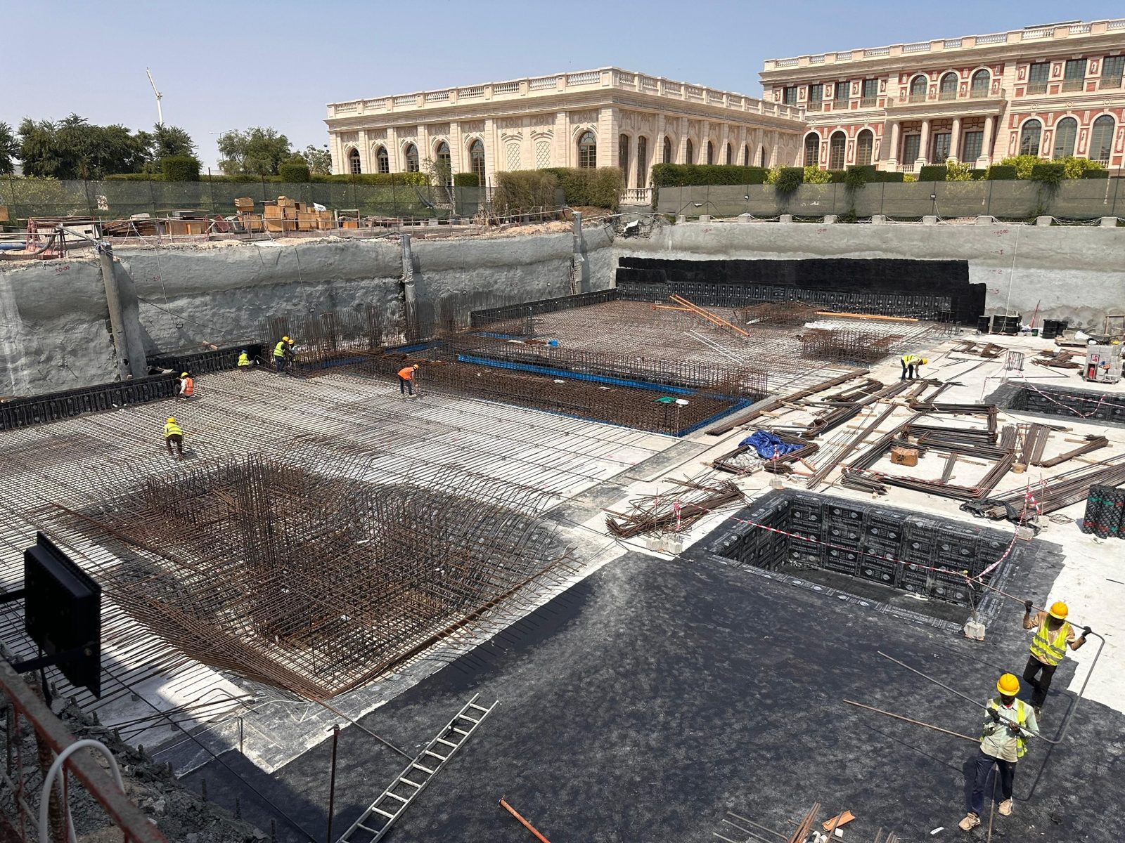 Foundation reinforcement and shuttering work