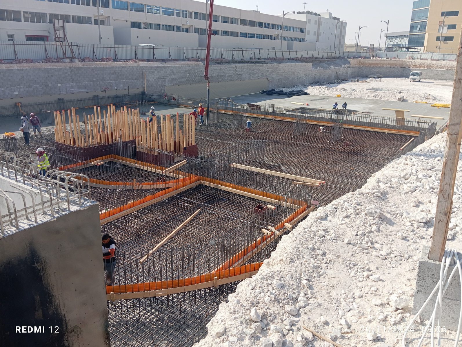 Raft Steel Fixing